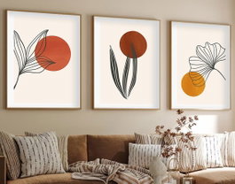 Wallity Huhu215 - Set de 3 Pinturas Decorativas en MDF de 35 x 50 cm